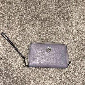 Michael Kors purple wristlet